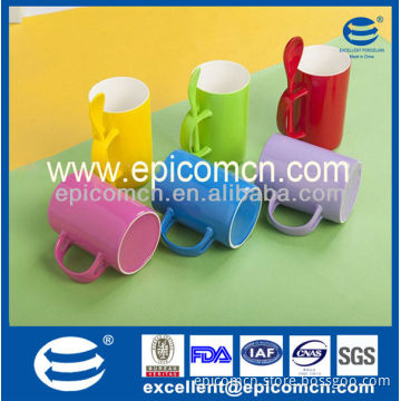 new products 12oz customized design new bone China mug with bright enamel